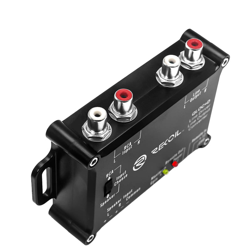 RECOIL LOCD 2-in-1 Active Line-Out Converter & Line Driver | 2 in 1 Line Driver, 10V High RCA Output, Auto Sense, Clipping LEDs, SMT - OEM Amplifier Integration
