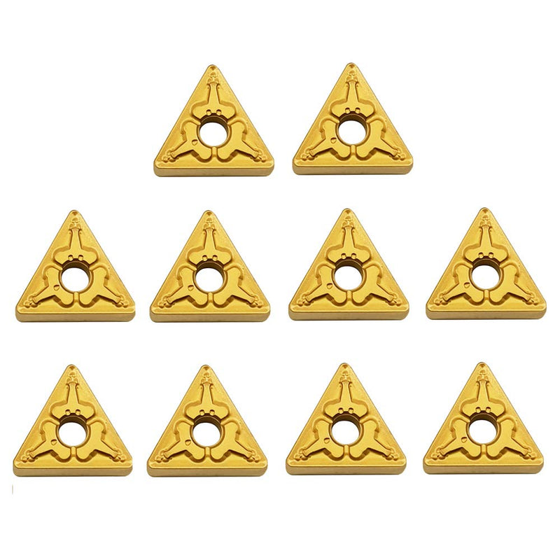 [Australia - AusPower] - 5/8'' x 7'' Carbide Indexable Boring Bar Turning Tool Holder S16Q-MTJNR16 with 10pcs TNMG331 / TNMG160404 Indexable Carbide Turning Inserts 
