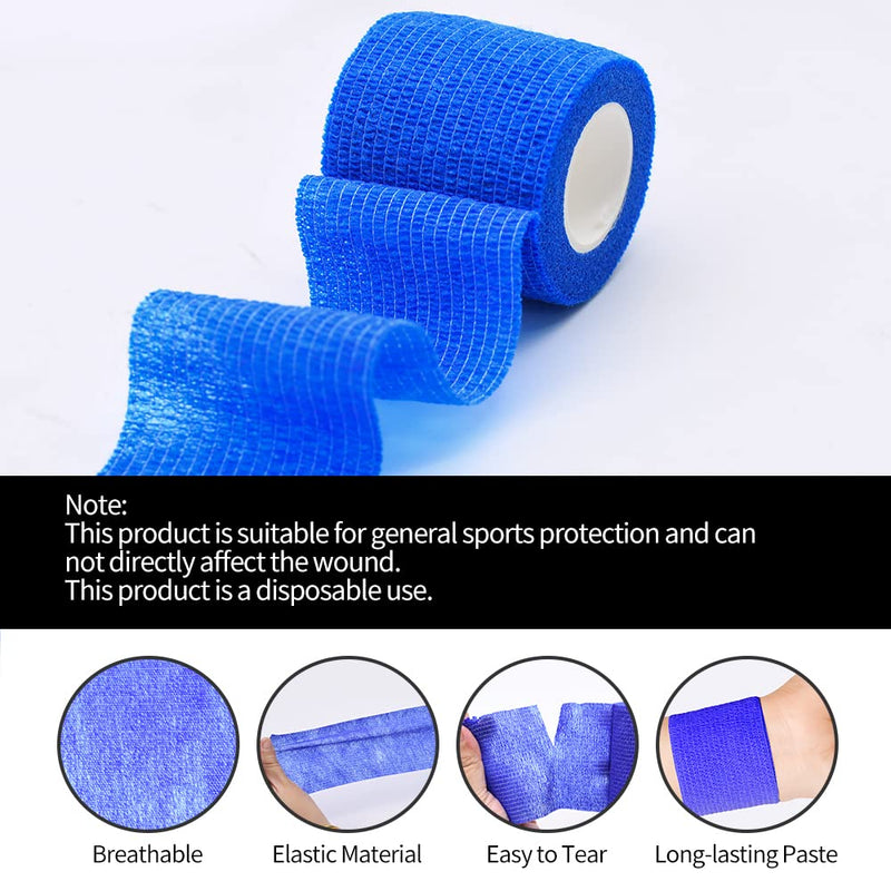 [Australia - AusPower] - 12/24/48/72pcs Self Adhesive Bandage Wraps, 2in 5 Yards, Multicolor (2 Inch, 12 Pack Multicolor) 2 Inch 