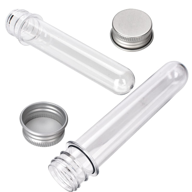 30 PCS Plastic Test Tubes with Screw Caps 45ml Clear Tubes for Scientific Experiments, Party Decoration, Sample, Candy, Bath Salt, Storage 30