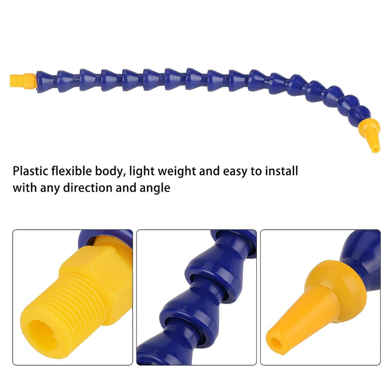 [Australia - AusPower] - 10pcs Flexible Coolant Hose 1/8 BSPT Thread Flexible Plastic Coolant Hose Plastic Water Oil Cooling Pipe for Lathe Milling CNC Machines 
