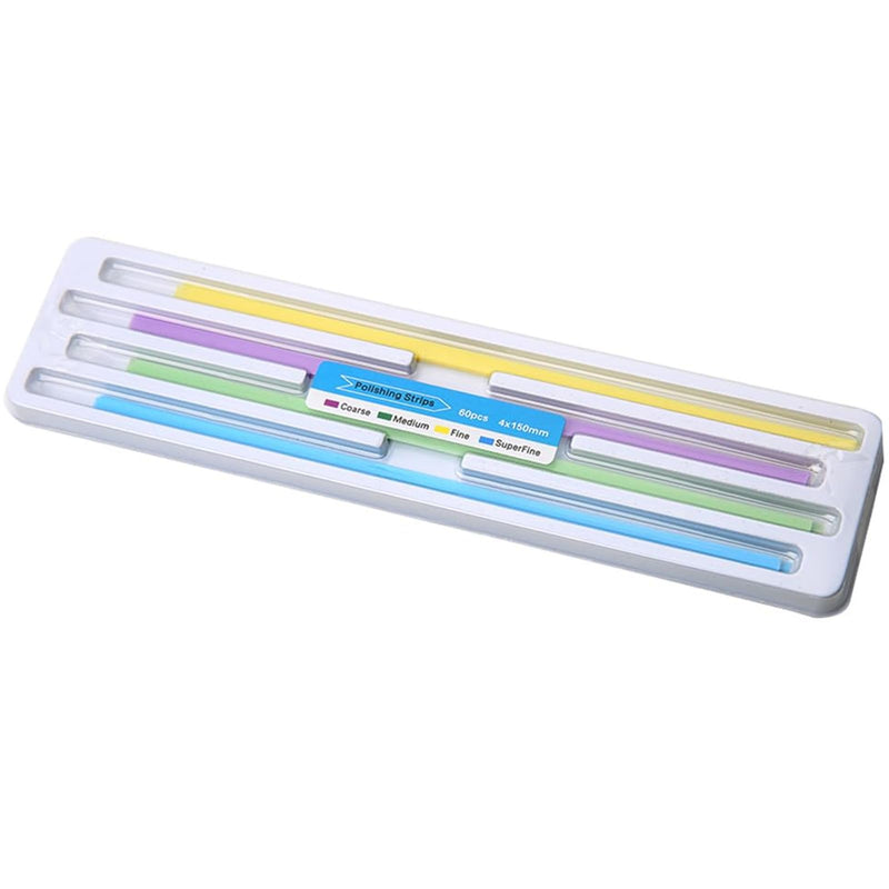 [Australia - AusPower] - Dental Polishing Strips Teeth Sanding Grinding Polisher Materials Oral Cleaning Tool Pack of 120Pcs 4 Colors 