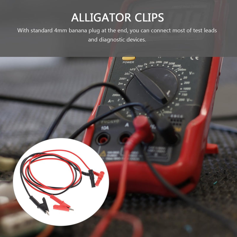[Australia - AusPower] - 1pair Alligator Clips for Multimeter Testing Probe Banana Plug Leads Copper for Automotive Maintenance and Electrical Diagnostics 1 