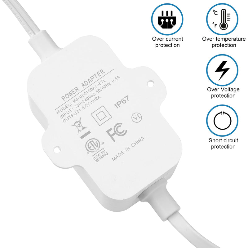 [Australia - AusPower] - 13Ft/4m Charging Cable Power Adapter Designed for Wyze Cam Pan v3, Wyze Cam V4, Wyze OG, Wyze Cam v3 and v3 Pro, No Need for a Charging Head, Suitable for Indoor and Outdoor Use, IP67 Waterproof 