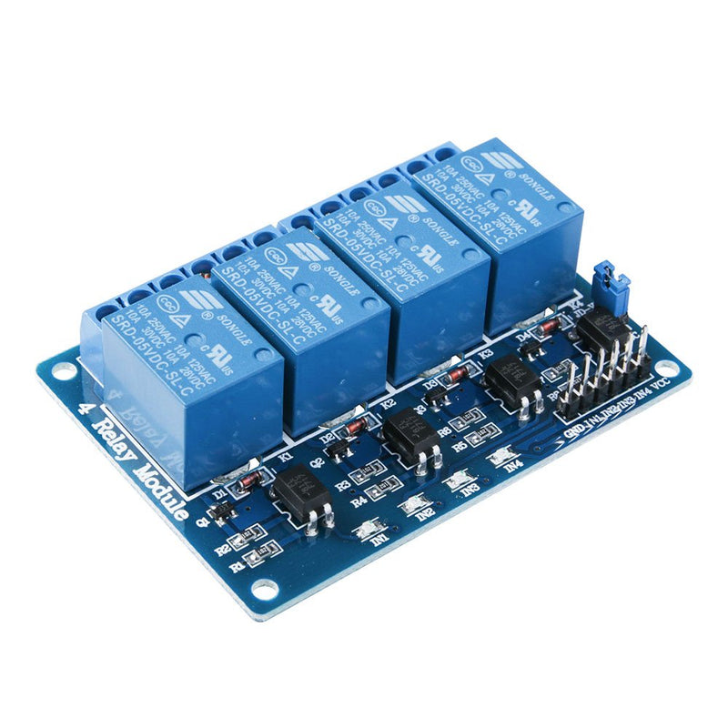 [Australia - AusPower] - ELEGOO 4 Channel DC 5V Relay Module with Optocoupler Compatible with Arduino UNO R3 MEGA 2560 DSP ARM PIC AVR STM32 