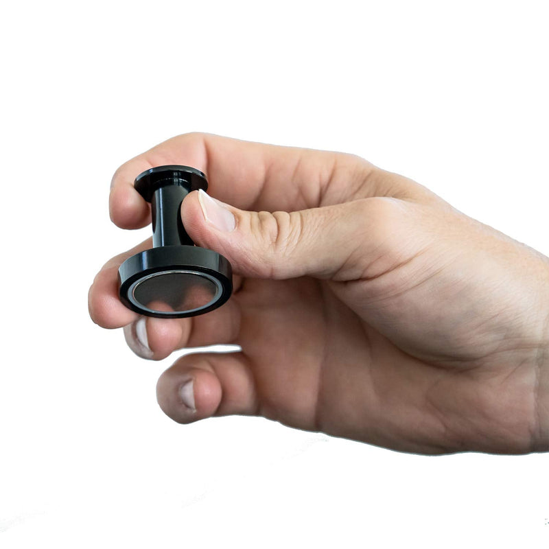 [Australia - AusPower] - Mavoro Strong Magnetic Hooks for Hanging Coats and Bags. Set of 2 Black Magnet Hooks Heavy Duty Magnets, Neodymium 52 Rare Earth Magnets. Push Pin Style Magnet Hook for Refrigerator, Locker etc Black 2 pack 