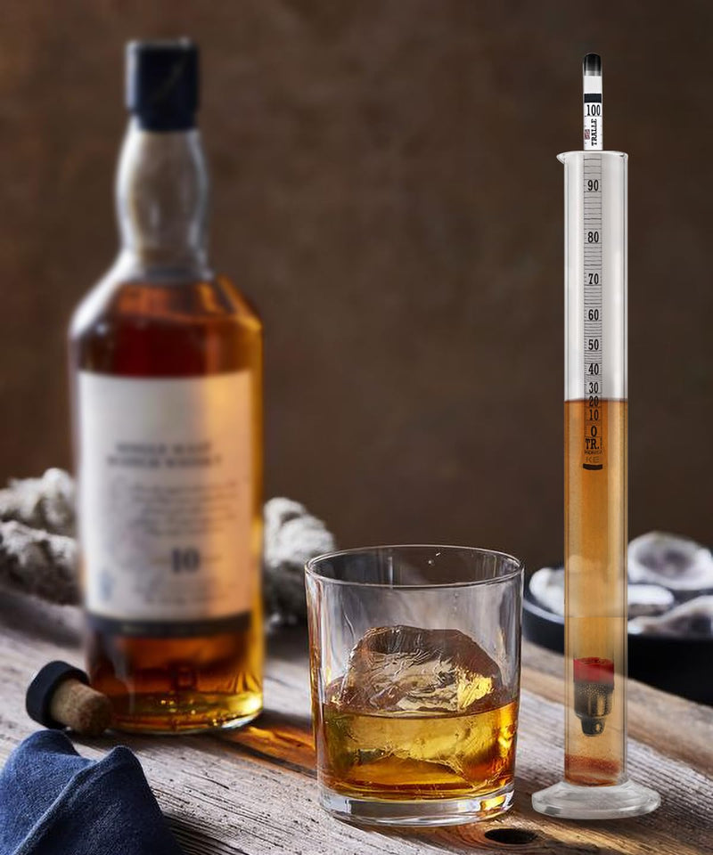 [Australia - AusPower] - Hydrometer Alcohol Meter Kit, Hydrometer Alcohol 0-200 Proof and Tralle, Alcohol Tester for Liquor, Alcohol Hydrometer for Moonshine, Liquor, Spirits, Proofing, Distilling, with Hydrometer Test Jar 
