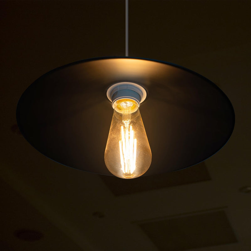 [Australia - AusPower] - Plug in Light Socket - 16Ft Pendant Light Cord Kit E26/E27 Light Socket Hanging Lantern Lamp Cord with On/Off Switch,Socket Rings, 2 Pack, White 16FT-White-2Pack 