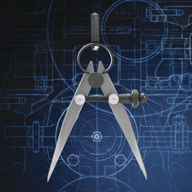 75 mm Spring Compass, Marking Compass, Compass with Locking Wheel | Adjustable spring compass, for drawing arches and circles, bisecting angles and segment halving