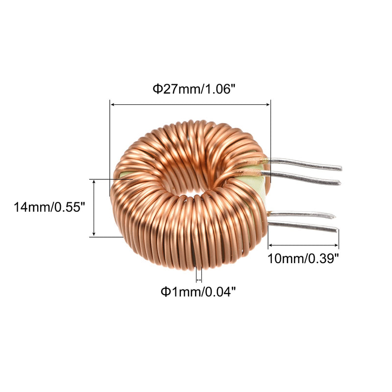 MECCANIXITY Toroid Inductance Copper Coil Magnetic Inductor 47uH 20A for DIY Circuit Board Pack of 5