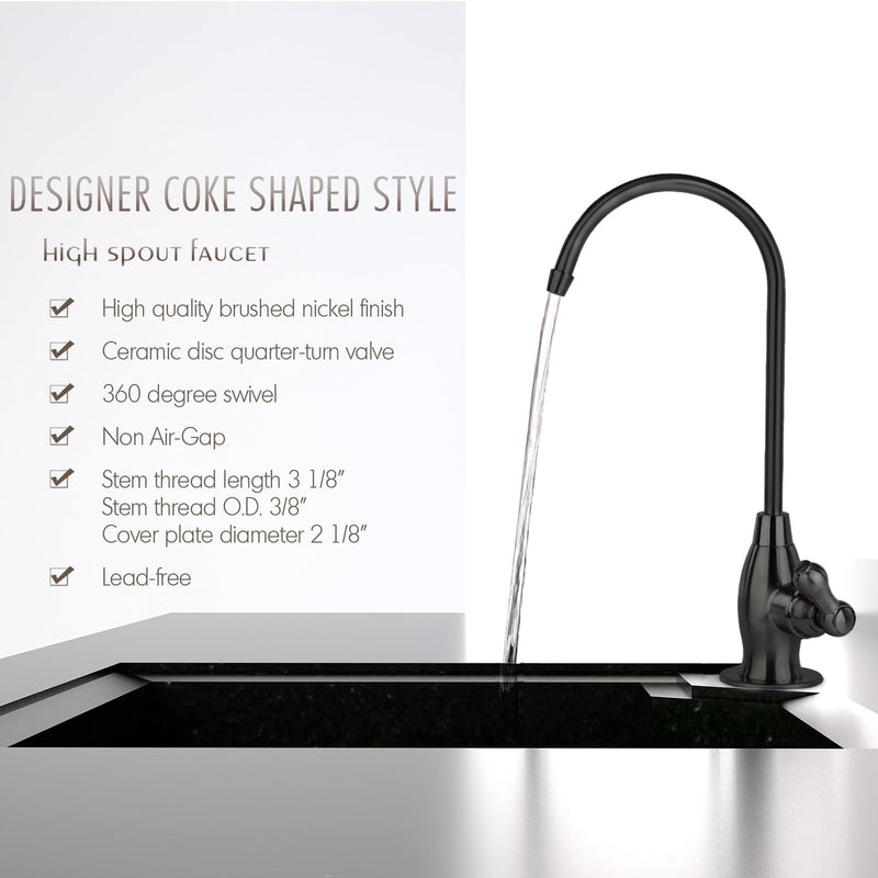 iSpring GK1-ORB Reverse Osmosis Drinking Water Faucet, High Spout RO Faucet for Under Sink Water Filtration Systems Oil Rubbed Black