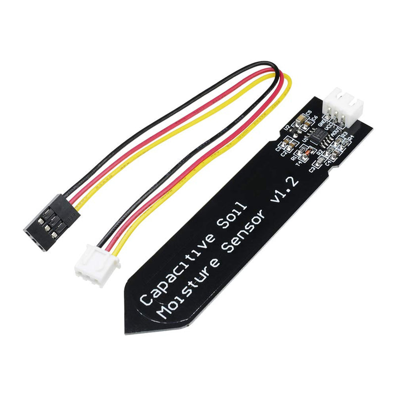 Aideepen 6 Pieces Soil Moisture Sensor Hygrometer Module V1.2 Capacitive Corrosion Resistant Module for Plant Watering DIY Kits 6PCS