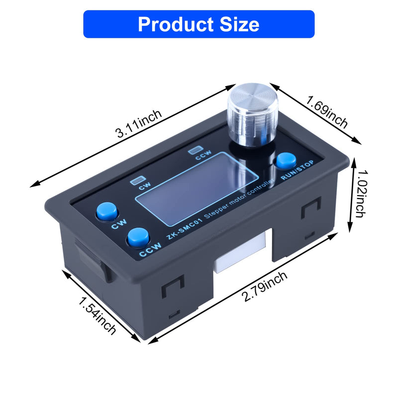 [Australia - AusPower] - DC 5-30V CNC Stepper Motor Controller, 1/128 Microstep Resolution Stepper Motor Control, Adjustable Forward and Reverse Delay Time, Adjustable Angle Speed, with Display 