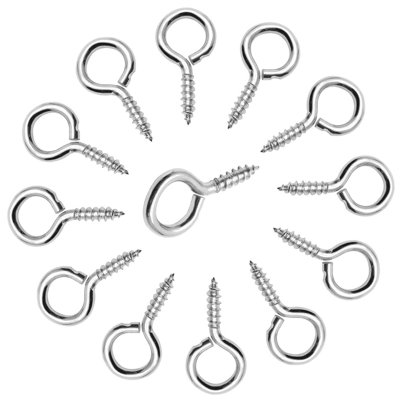 [Australia - AusPower] - 100pcs 3/4 Inch Eye Hooks Screw, 1 x 3/4 Inch Eyes Screws Small Metal Screw Hooks #1 x 3/4 Inch 