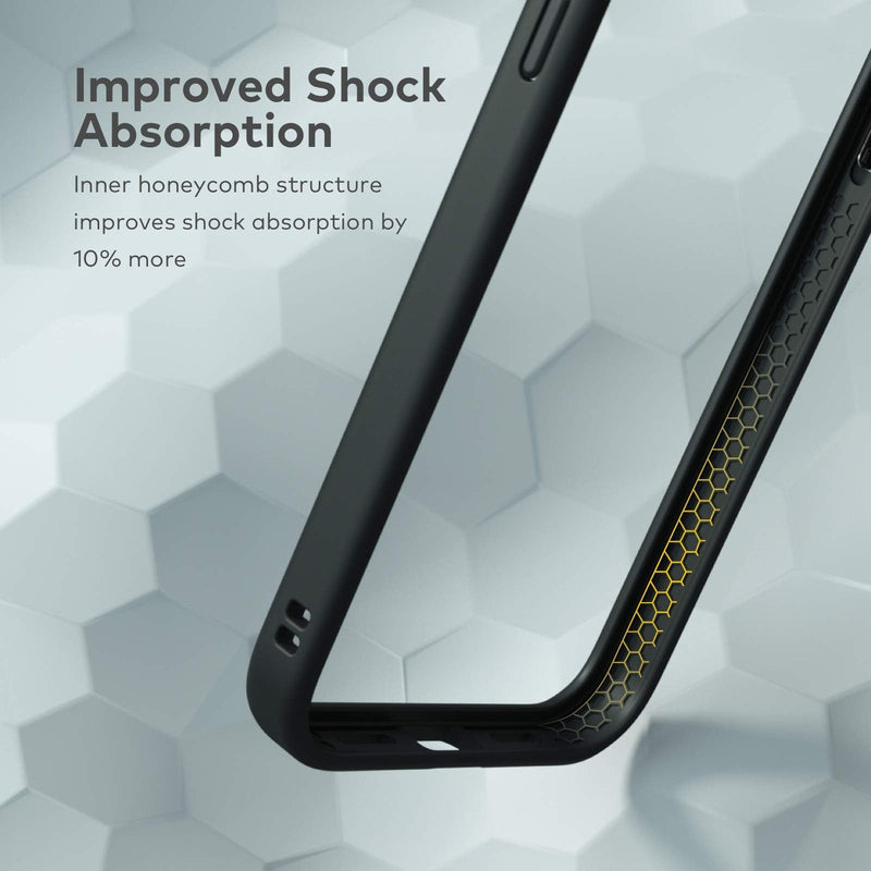 [Australia - AusPower] - RhinoShield Bumper Case Compatible with [iPhone 12/12 Pro] | CrashGuard NX - Shock Absorbent Slim Design Protective Cover 3.5M / 11ft Drop Protection - Graphite iPhone 12/12 Pro - Graphite 