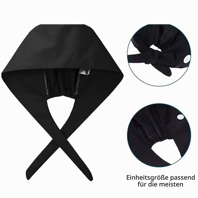 Pack of 2 Unisex Surgical Caps, Cotton | Lightweight and Comfortable, with Button and Sweatband, Adjustable Fit, Surgical Headwear for Doctors, Nurses, Dentists, and Clinics (A) a