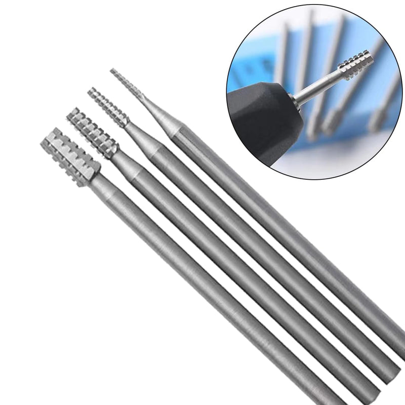 12 Pcs Jewerly Burr Sets - 3/32'' Shank Cone Tapered Cross Cut Burs Jewelry Engraving Bits Lapidary Carving Tools (006-023)