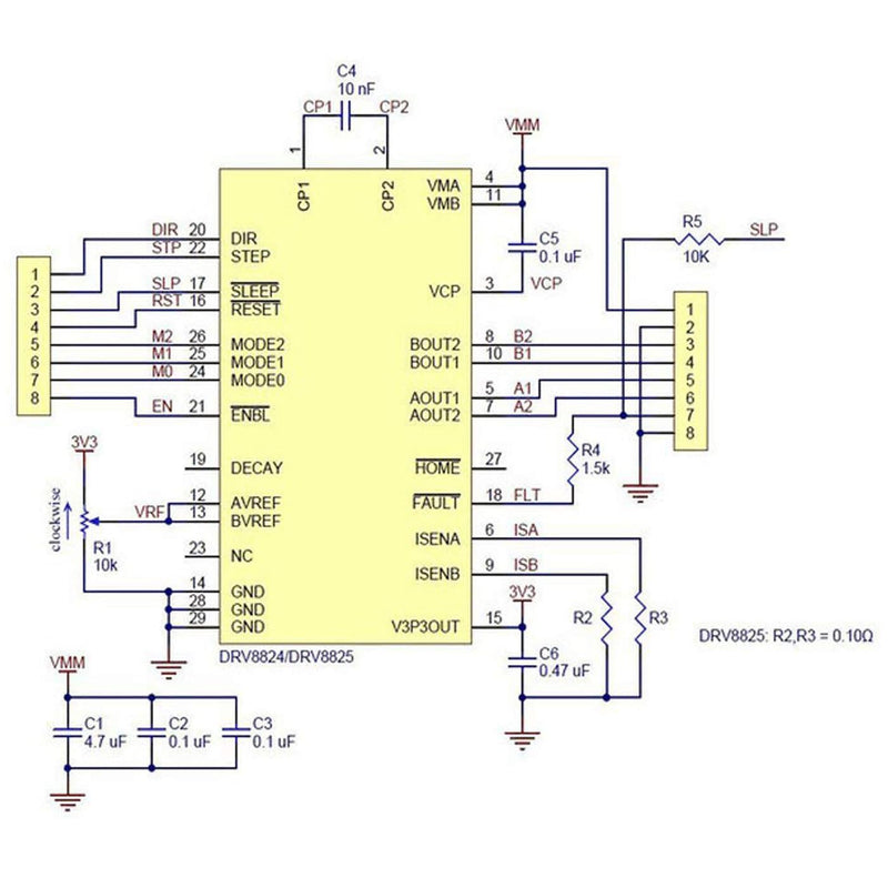[Australia - AusPower] - DRV8825 Stepper Motor Driver Module for 3D Printer RepRap 4 RAMPS1.4 StepStick 5pcs 