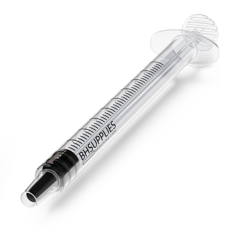 [Australia - AusPower] - BH Supplies 1mL Luer Slip Tip Syringes (No Needle) - Sterile, Individually Wrapped - 100 Syringes 100 Count (Pack of 1) 