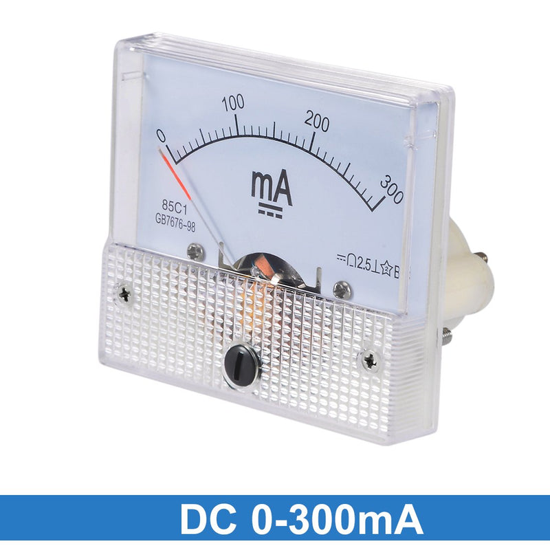 [Australia - AusPower] - uxcell Analog Current Panel Meter DC 0-300mA 85C1 Ammeter 64x57x56mm for Circuit Testing Charging Battery Ampere Tester Gauge Pack of 1 