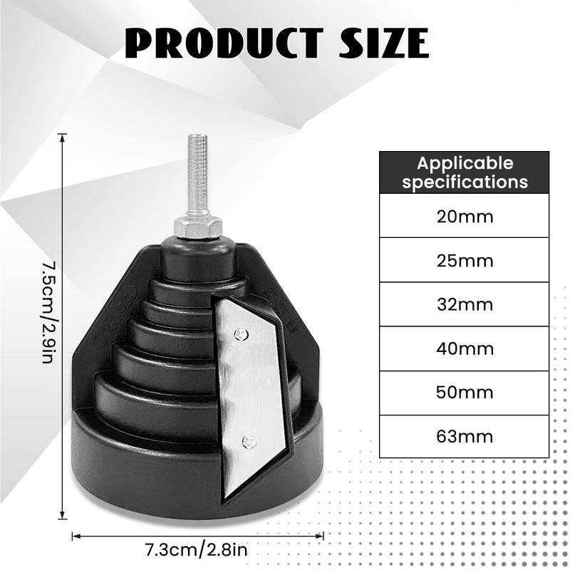 Plastic Pipe Chamfer Tool, Pipe Deburring Tool, for 20-63 mm Plastic Pipes, PE Pipe Sharpener, High Performance Pipe Cutter, Tool for Chamfering for 20 25 32 40 50 63 mm Pipes