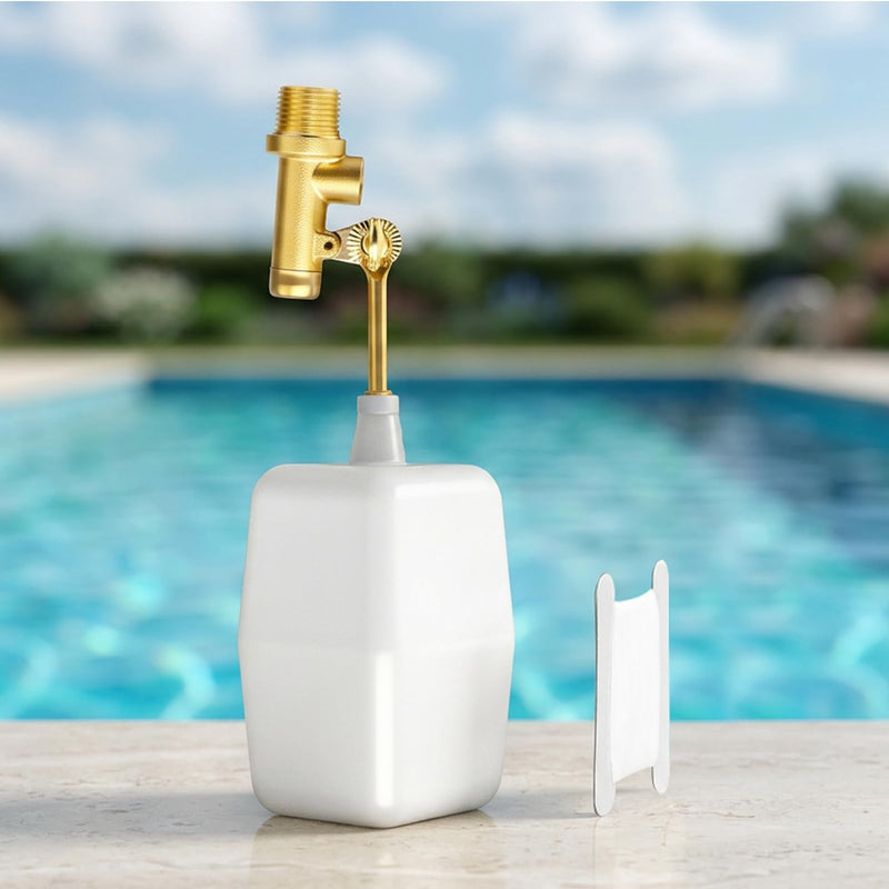[Australia - AusPower] - 2PCS 3/8" NPT Male Water Float Valve, Automatic Fill and Water Level Control Valve, with Brass Adjustable Arm, for onds, Fountains, Tanks & Aquariums 