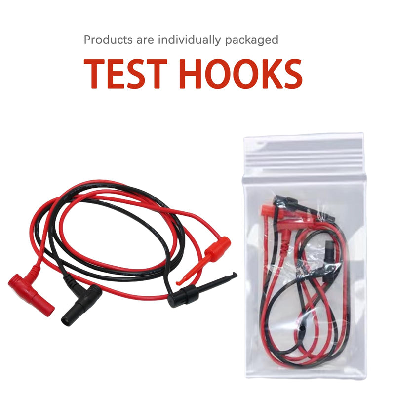 [Australia - AusPower] - Multimeter Test Leads Set, Red and Black, Silicone Insulated, Banana Plug to Alligator Clips 