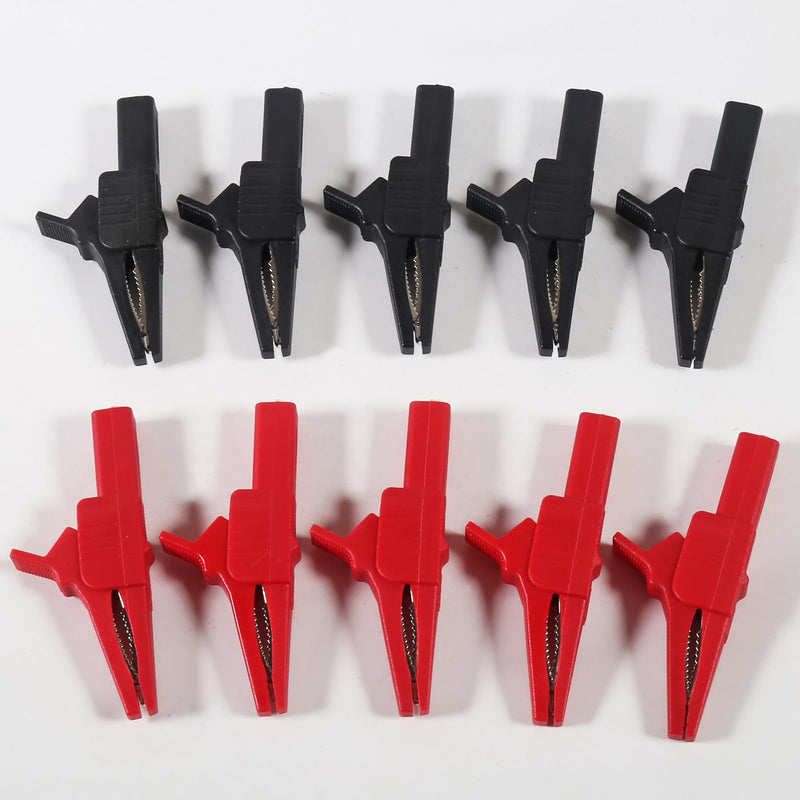 [Australia - AusPower] - 20pcs 1000V 32A Heavy Duty Full Insulated Automotive Car Battery Alligator Clips Electrical Test Clips with 4mm Banana Jack Socket for Multimeter Test Leads 