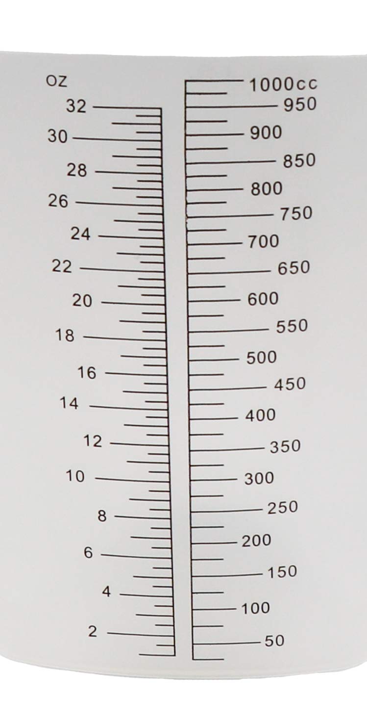 [Australia - AusPower] - Graduated Triangular Polypropylene Laboratory Container 32 ounce/1000 Cubic Centimeter - Pack of 10 