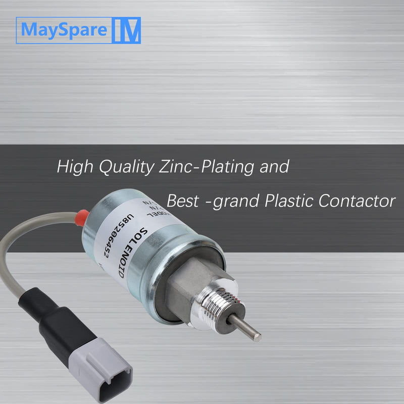 [Australia - AusPower] - MaySpare U85206452 Fuel Shut Off Solenoid For Caterpillar Cat 3024 Perkins HL403C-15 HR404C-22T 402D 403D 404D 404C 403C 