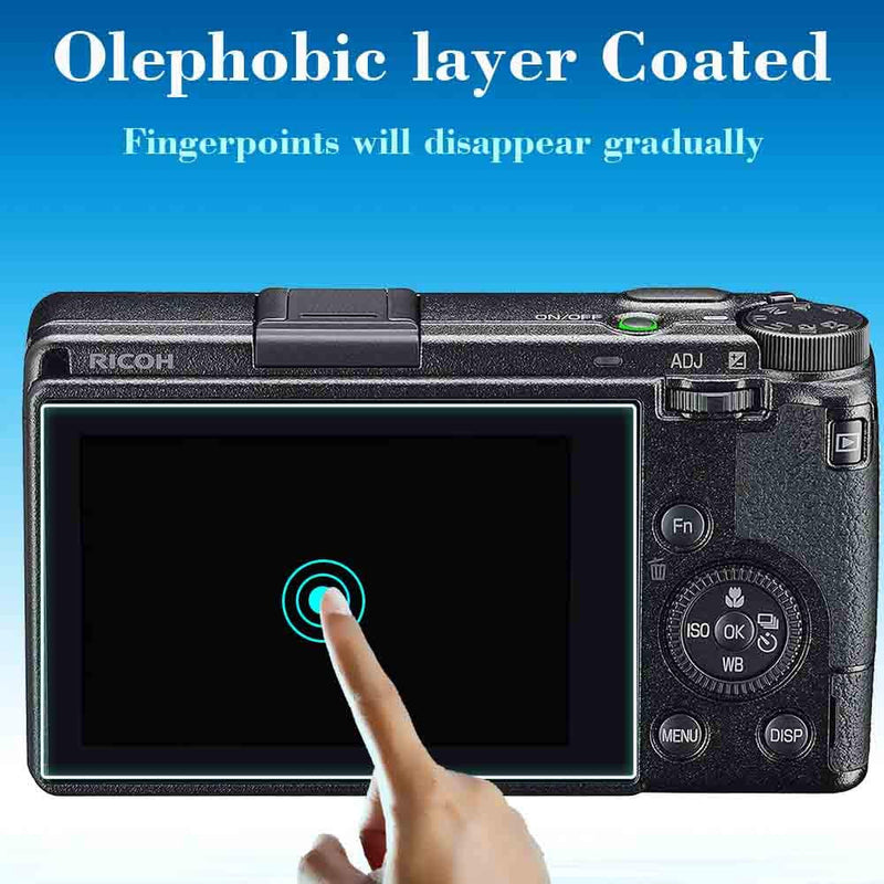 [Australia - AusPower] - GR III Screen Protector for Ricoh GR III Digital Camera,ULBTER 0.3mm Ultra-Clear 9H Hardness Tempered Glass Flim Edge to Edge Protection, Anti-Scrach Anti-Fingerprint Anti-Bubble Anti-Water [3 Pieces] 