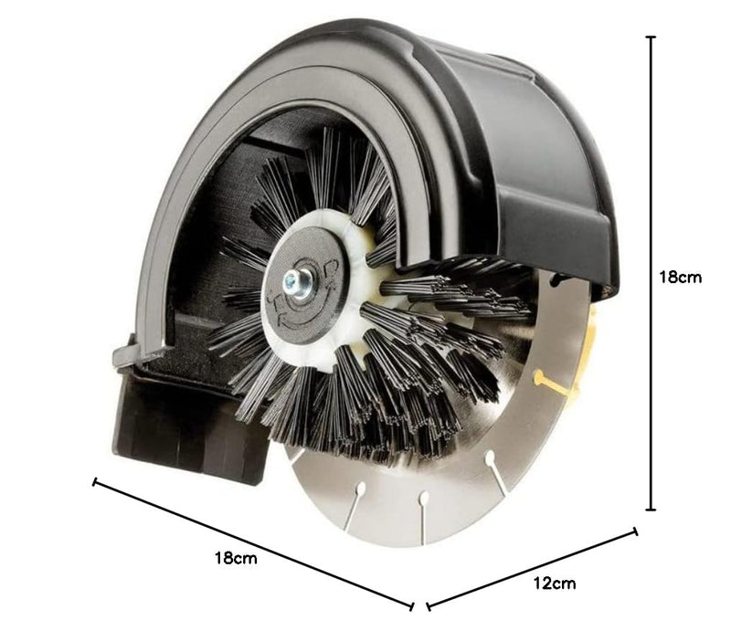Gloria Cut and Brush 2-in-1 edge cutter for MultiBrush speedcontrol and MultiBrush li-on | Precise cutting of lawn edges and cleaning stone edges, stainless steel disc and 50 mm nylon brush, tool-free change 18 x 18 x 12 cm 2-in-1 lawn edge cutter