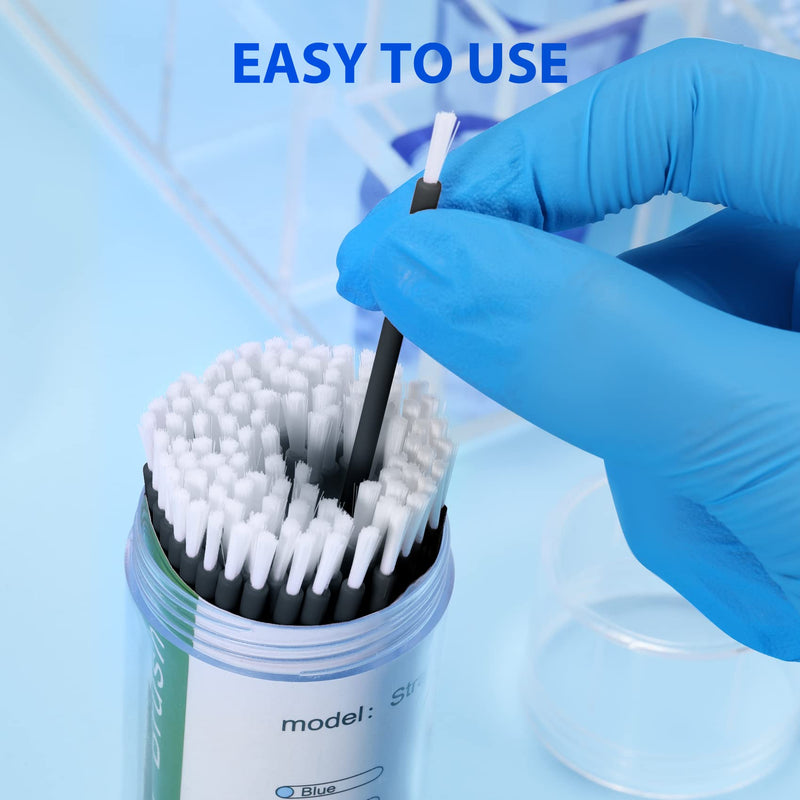 [Australia - AusPower] - 400 Pcs Disposable Dental Micro Applicators Fluoride Applicator with Dispenser, Black Bendable Applicator Brush Microbrush Applicator Tips Dental 