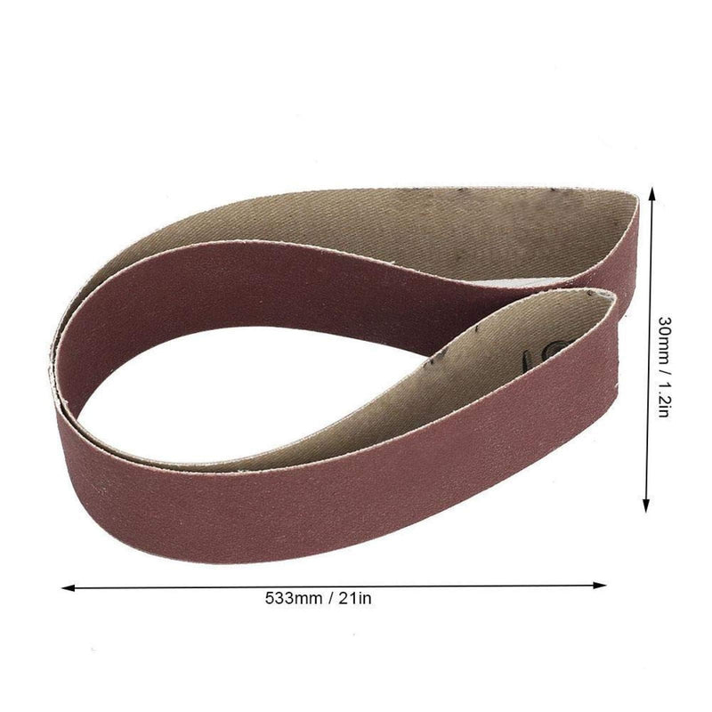 Pack of 10 Sandpaper, 1000 Sanding Belts Glass Polishing Tape for Sanding and Deburring Sand (30 x 533 mm)