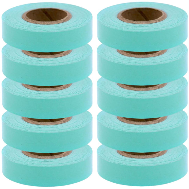 ChromaLabel 1/2 Inch Colored Masking Tape, Ideal for Kids Clean Remove Labeling Tape, 500 Inch Roll (13.88 Yards), Aqua - Case of 10