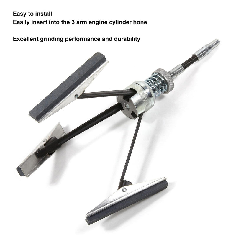 [Australia - AusPower] - 3Pcs 3in Engine Cylinder Hone Stone with Screws Replacement Set,3 Arm Cylinder Honing Stones Tool ﻿ 