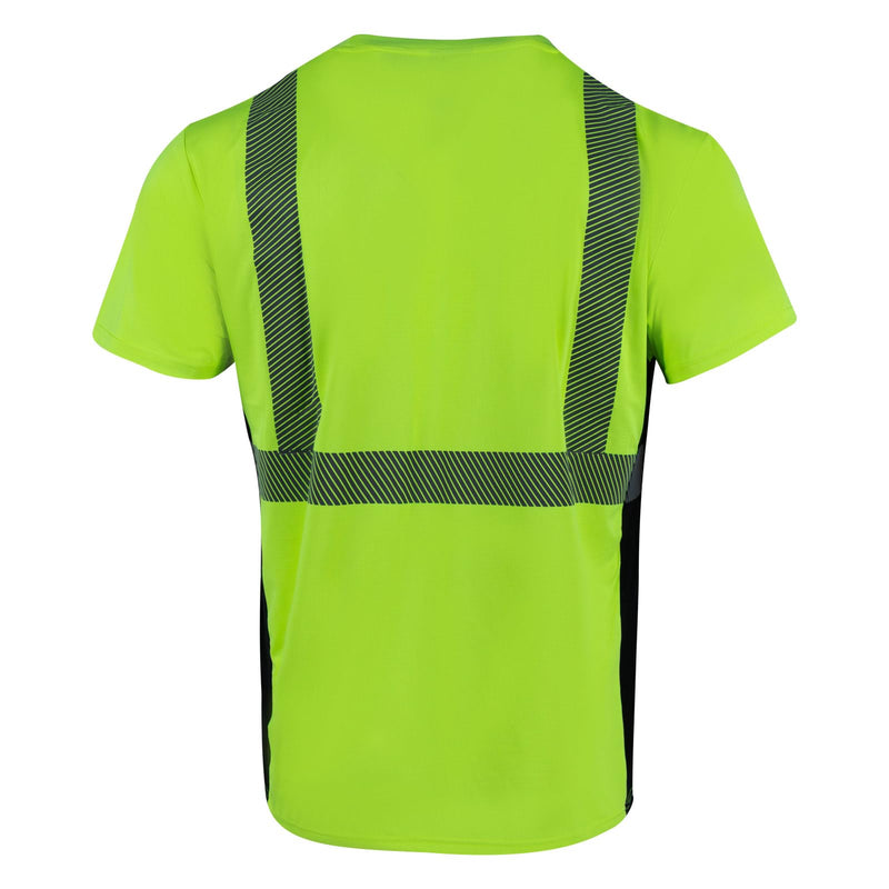 FONIRRA Hi Vis T Shirt Cooling Quick Dry Class 2 Safety Reflective High Visibility Short Sleeves Work Shirt for Men