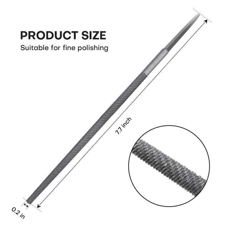 [Australia - AusPower] - 6" Round Medium Cut File, Double Cut Teeth, Made of High Carbon Steel, Half Round Hand File Without Handle, Suitable for Shaping Metal, Wood, etc 6 Inch Round File 