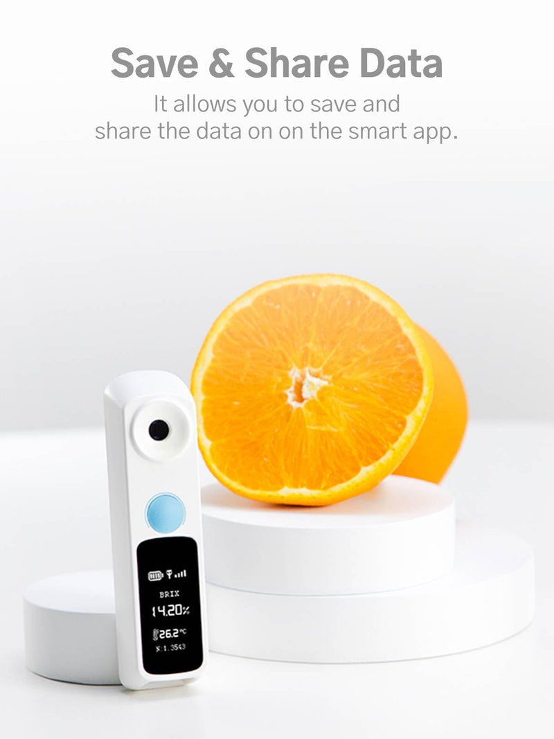 [Australia - AusPower] - Digital Brix Refractometer – 0–32% Range, ±0.1% Precision, Waterproof & Rechargeable – for Fruits, Vegetables, Juices, Desserts & Beverages Air 