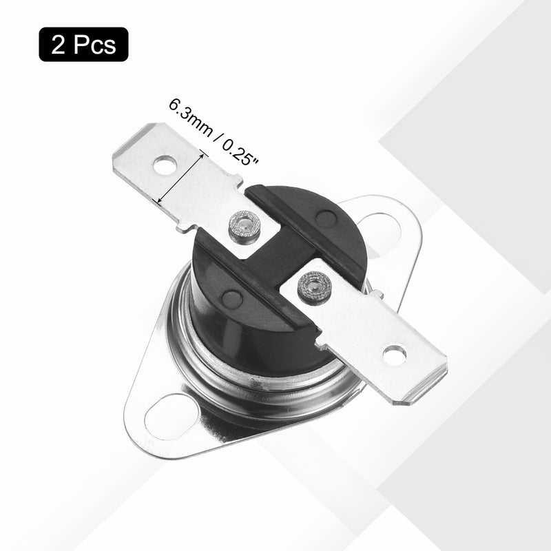 [Australia - AusPower] - uxcell 2pcs KSD301 Thermostat 90°C/194°F 16A Normally Closed N.C Adjust Snap Disc Temperature Switch for Microwaves,Oven,Coffee Maker,Bakelite Material 4.0 