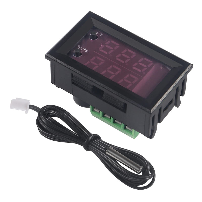 [Australia - AusPower] - 3PCS DC 12V Electronic Temperature Controller Programmable -50 to 110 Degree Celsius Heating/ Cooling Thermostat Control Switch Module NTC Waterproof Sensor Probe Dual Color LED Display Monitor 