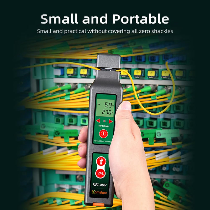 [Australia - AusPower] - Fiber Optical Live Identifier Komshine Classic KFI-40V Identifies Dominant Traffic Direction Indicator Multi in one Chuck 0.25/0.9/2.0/3.0mm FTTH Tool Low False Detection Telecom Maintenance CATV 