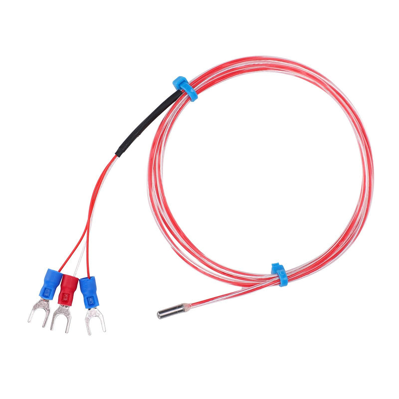 [Australia - AusPower] - PT100 Thermistor Temperature Probe, 3 x 10mm Pla-tinum- wire Waterproof Temperature Sensor, Temperature Sensor Probe, 50 to +300(2m), Temperature And Humidity Sensor 