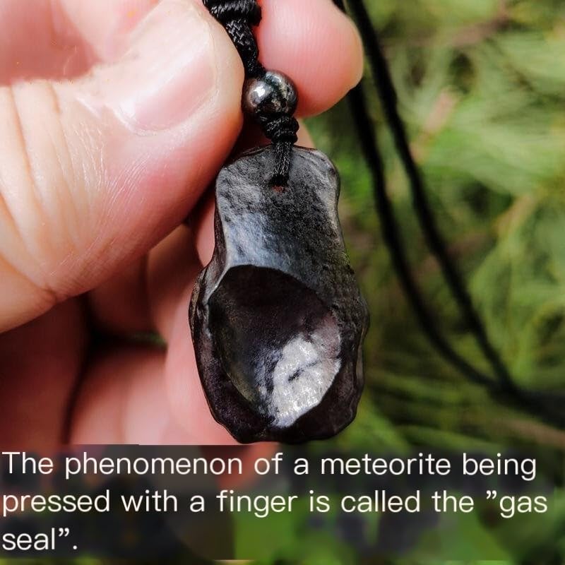 Raw Iron Silicide Meteorite Terahertz Stone Pendant,Iron Silicide Meteorite Tektites Stones Minerals,Irregular Shape