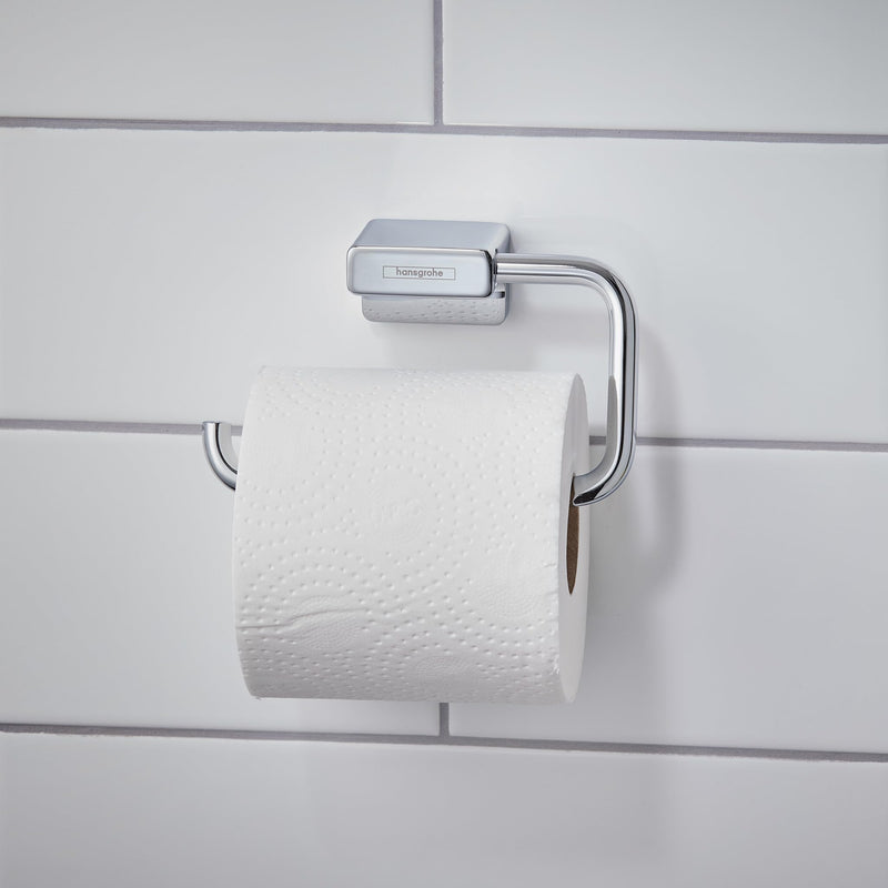 hansgrohe AddStoris Toilet Paper Holder without Cover in Chrome, 41771000