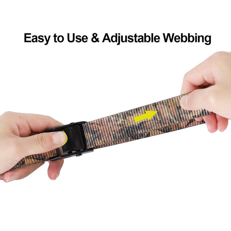 [Australia - AusPower] - XSTRAP STANDARD Cam Buckle Straps 6PK 8FT Powersports Tie-Downs 1-Inch Camouflage Lashing Straps with Carrying Bag, Ideal for Securing Cargo, Luggage Camouflage2 