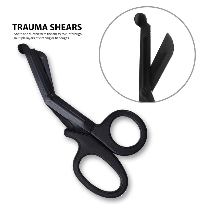 [Australia - AusPower] - Quick Response EMT Tactical Medical Tool Kit - Adjustable Belt Pouch, EMT Shears, Bandage Scissor, Forceps, Hemostat, and Pupil Light 