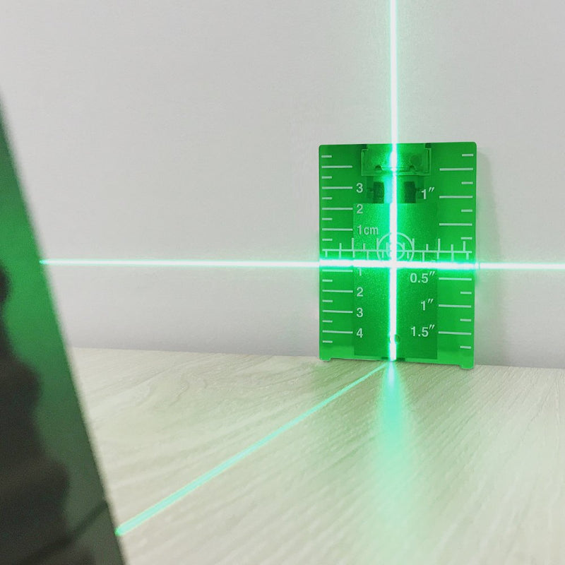 [Australia - AusPower] - Laser Level with Tripod and Laser Target Plate Card, Huepar 150Ft Self Leveling Lazer Level Outdoor Use, 150° Vertical Green Cross Line Level Laser for Picture Hanging, Tile, Construction Project 