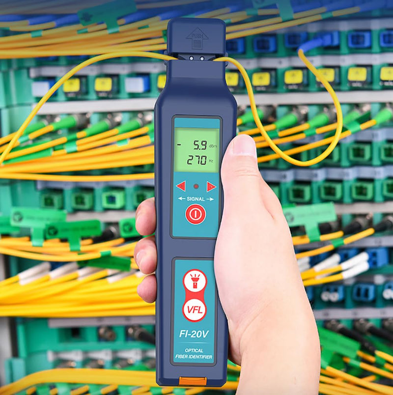 [Australia - AusPower] - Optical Fiber Identifier OFI FI-20V with VFL Light Fiber Detector Tester Traffic Identifier Suitable for 0.25/0.9/2.0/3.0mm 800nm-1700nm wavelength 