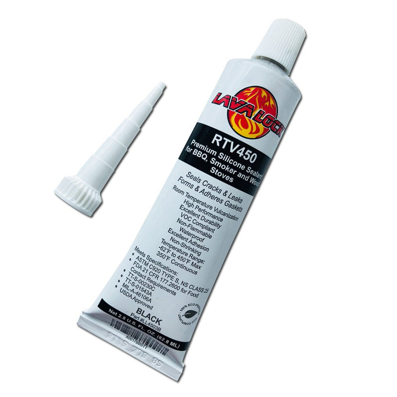 [Australia - AusPower] - LavaLock® Black Food Safe BBQ Adhesive 3 oz Grill Smoker High Temp RTV Silicon 